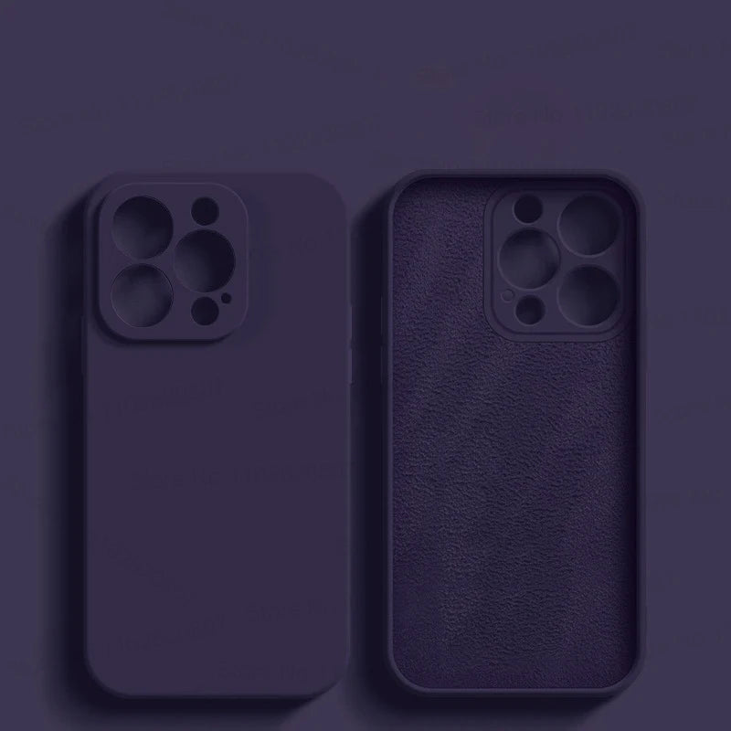 Weiche Luxus-Handyhüllen für iPhone 17, 16, 15, 14, 13, 12, 11 Pro Max 17, Air 8, 7 Plus, XS Max, offizielle stoßfeste Abdeckung aus flüssigem Silikon