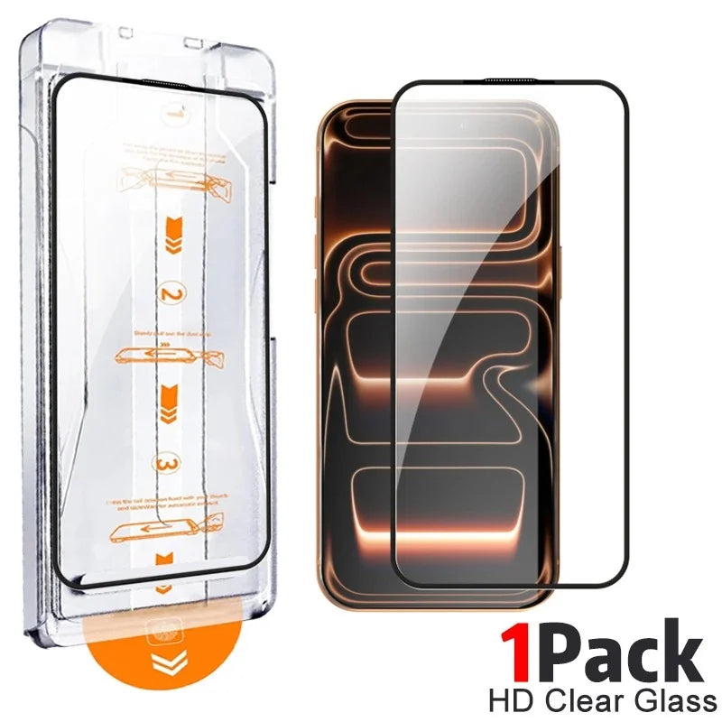 Einfach zu installierende Sichtschutzschutzfolien aus gehärtetem Glas für iPhone 17/17 Air/17 Pro/17 ProMax Anti-Spionage-Folie mit automatischer Ausrichtung