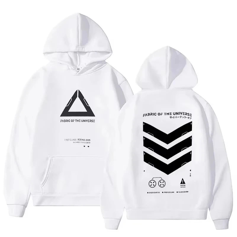 26 Cosmic Fabric Techwear Netzwerk-Punk Street Fashion Hoodie Lässiger Street Roller Skating Lauf-Sweatshirt Cyberpunk-Stil