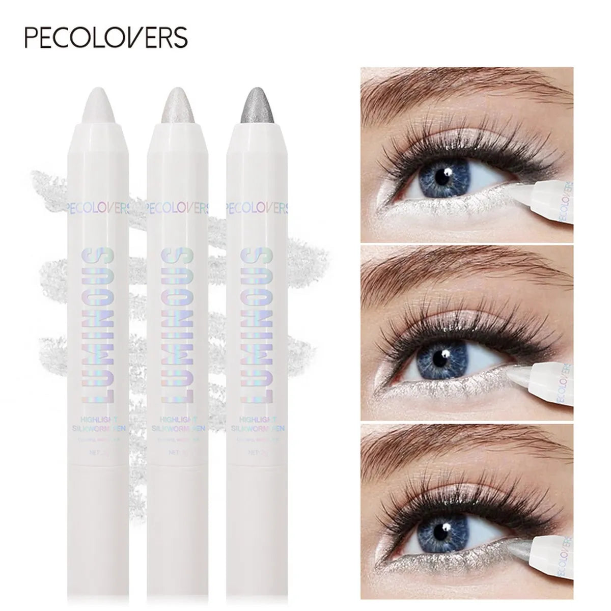 Matt weißer Eyeliner Stift aufhellende Augen Kopf Text marker Lidschatten Stick wasserdicht liegend Seidenraupen stift koreanische Kosmetik