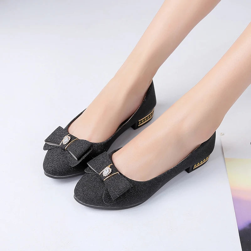 Frühling Herbst Neue Sexy/Elegante Mittelhohe Damenschuhe Modische Bestseller Spitze Bequeme Schleife Freizeitschuhe für Damen
