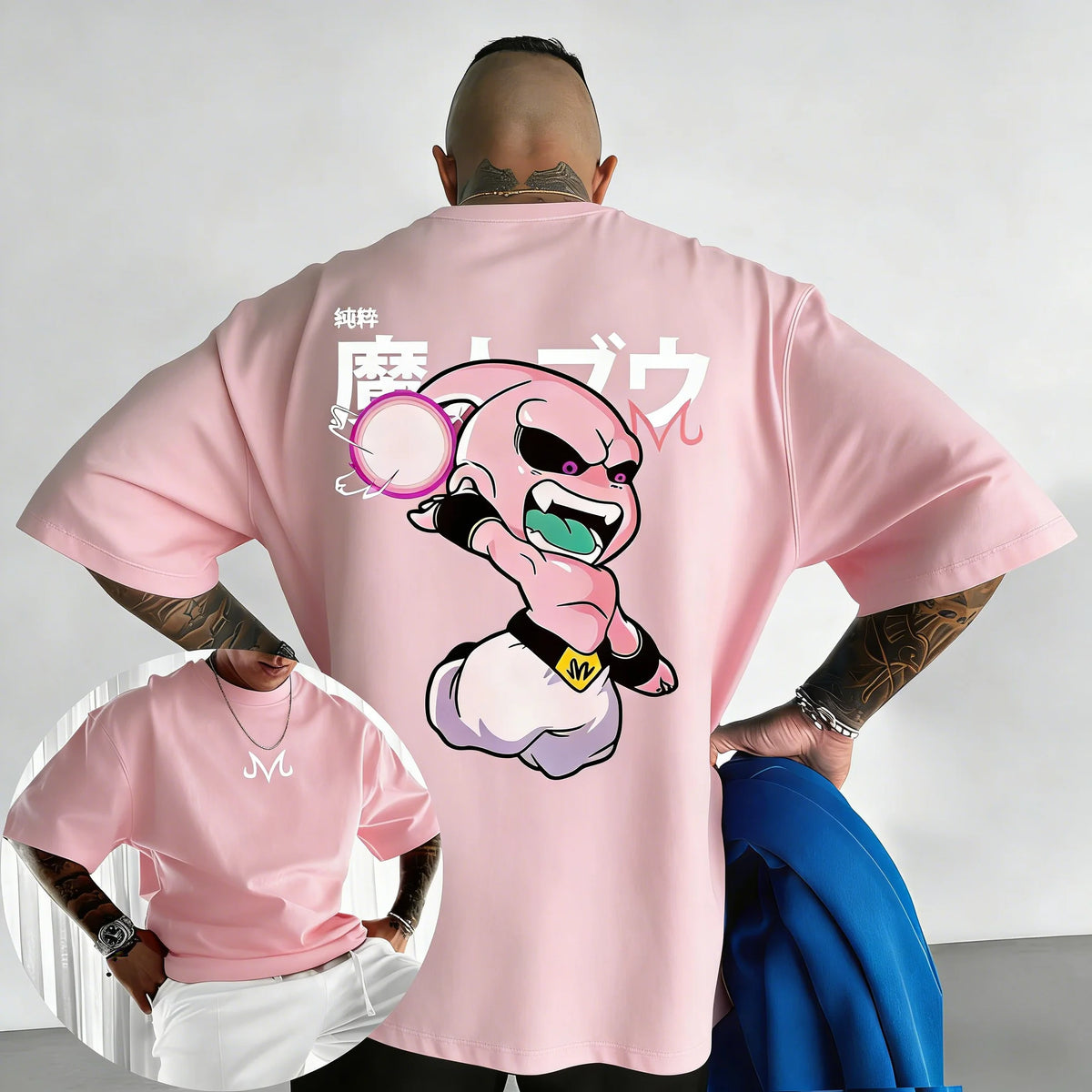 2026 Neues Dragon Ball Anime Baumwoll-T-Shirt Sommer Neu Majin Buu Bedrucktes Street Hip Hop Freizeit Kurzarm-Oberteil für Herren und Damen