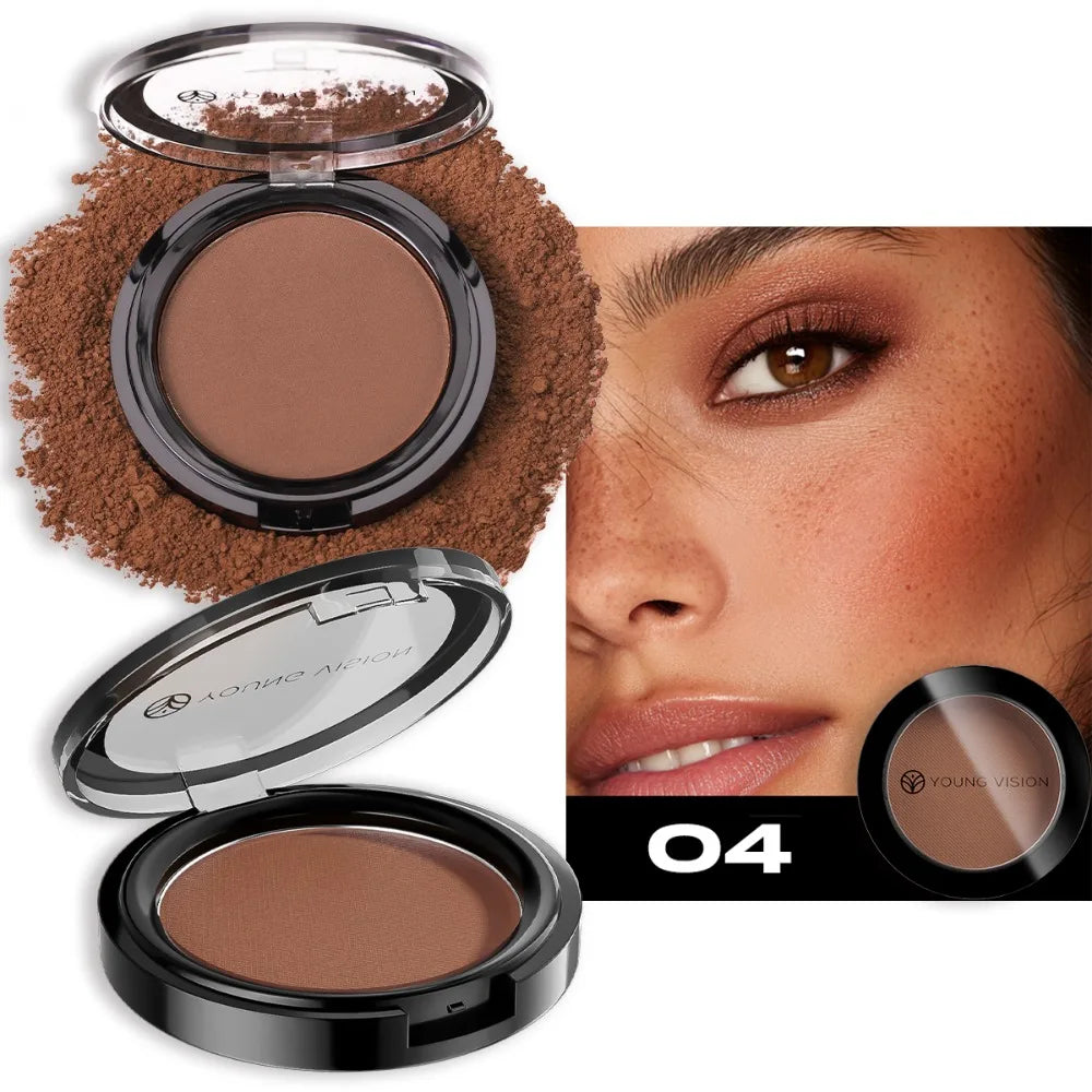 Seidig-Matter Bronzer, Make-up-Fixierpuder, Langanhaltender Konturierungs-Concealer, Dunkle Konturierung, 3D-Nasen- und Lidschatten-Palette