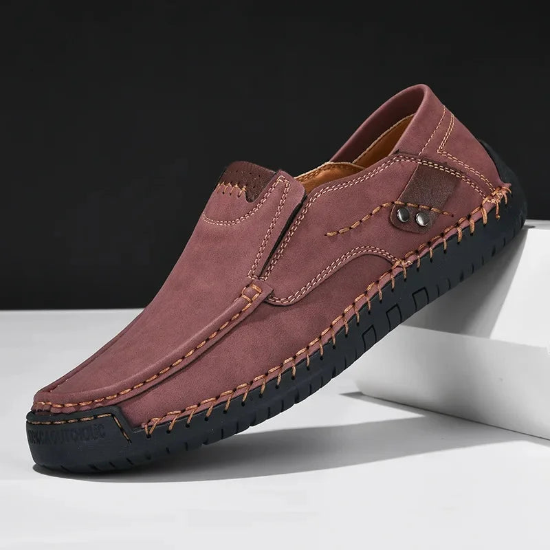 Business Casual Handgenähte Herren-Slipper in Übergrößen Frühling Herbst Neuer Stil Cross-Border Bean Bean Schuhe mit Gummisohle