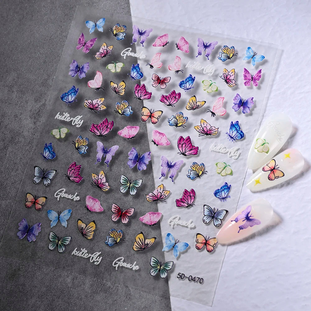 1Pc Kawaii Rote Kirsche Bogen Nail art Aufkleber Nette Sommer Obst Erdbeere Kirsche Klebe Aufkleber 8*10cm slider Nail art Dekoration