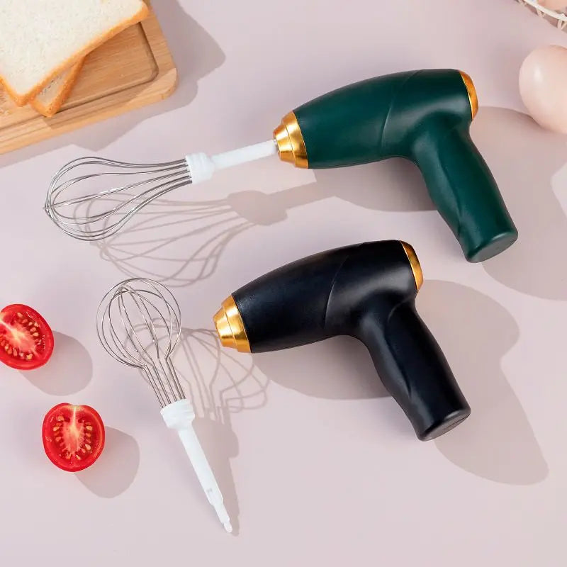 Handgehaltener Elektrischer Eierschläger mit 3 Geschwindigkeiten, Doppelstab-Ladegerät, Küchenmixer, Eiweiß-Mixer, Butter-Creme-Kuchen-Maker-Maschine