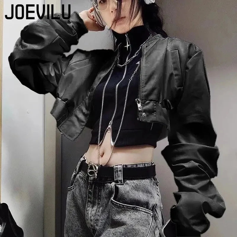 Punk Gothic Jacke Frauen Harajuku Retro Rock Weste Anzug Mantel Sexy Halloween Kostüm Party Kleidung Outfit Schwarz Gothic Kleidung