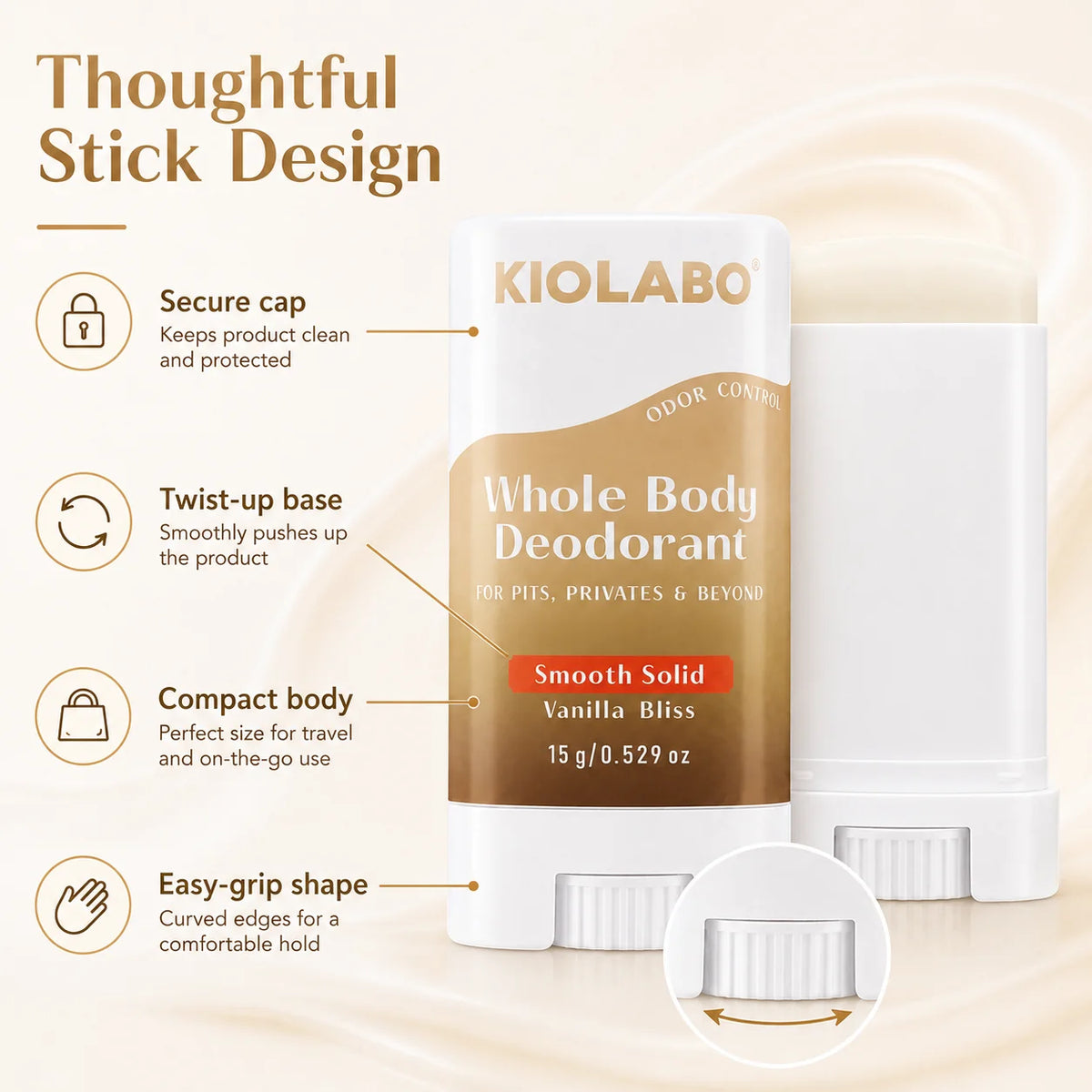 Tragbarer Deodorant-Stick für die Körperpflege, frischer Duft, geeignet für den täglichen Gebrauch, Outdoor, geeignet für Männer und Frauen.