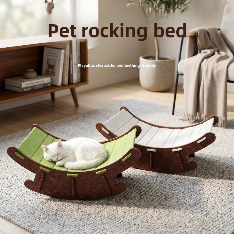 Gebogenes Katzen-Kratzsofa aus Wellpappe, Kratzmatte & Ruheplatz für Hauskatzen und Kleintiere, Kratzbrett