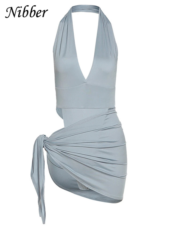 Nibber Sexy Strand-Urlaubskleidung Basic Bikini Bodysuit Röcke 2-teilige Sets für Damenbekleidung Badeanzüge Damen 2026