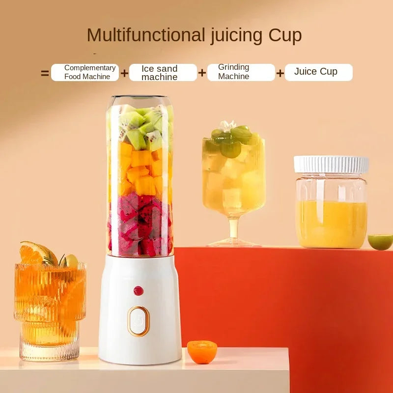 Tragbarer Küchenmixer, kabellose elektrische Fruchtentsaftermaschine für Orangen-Eiszerkleinerung, 10 Klingen, zusätzliche Lebensmittelmaschine, Mixer