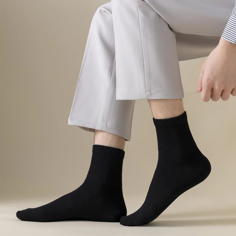 1 Paar Herren-Röhrensocken aus 100 % Baumwolle, 4 Größen, Schwarz, Weiß, klassisch, atmungsaktiv, Absorption, Damen, Sport, Boot, kurze Socken, vier Jahreszeiten