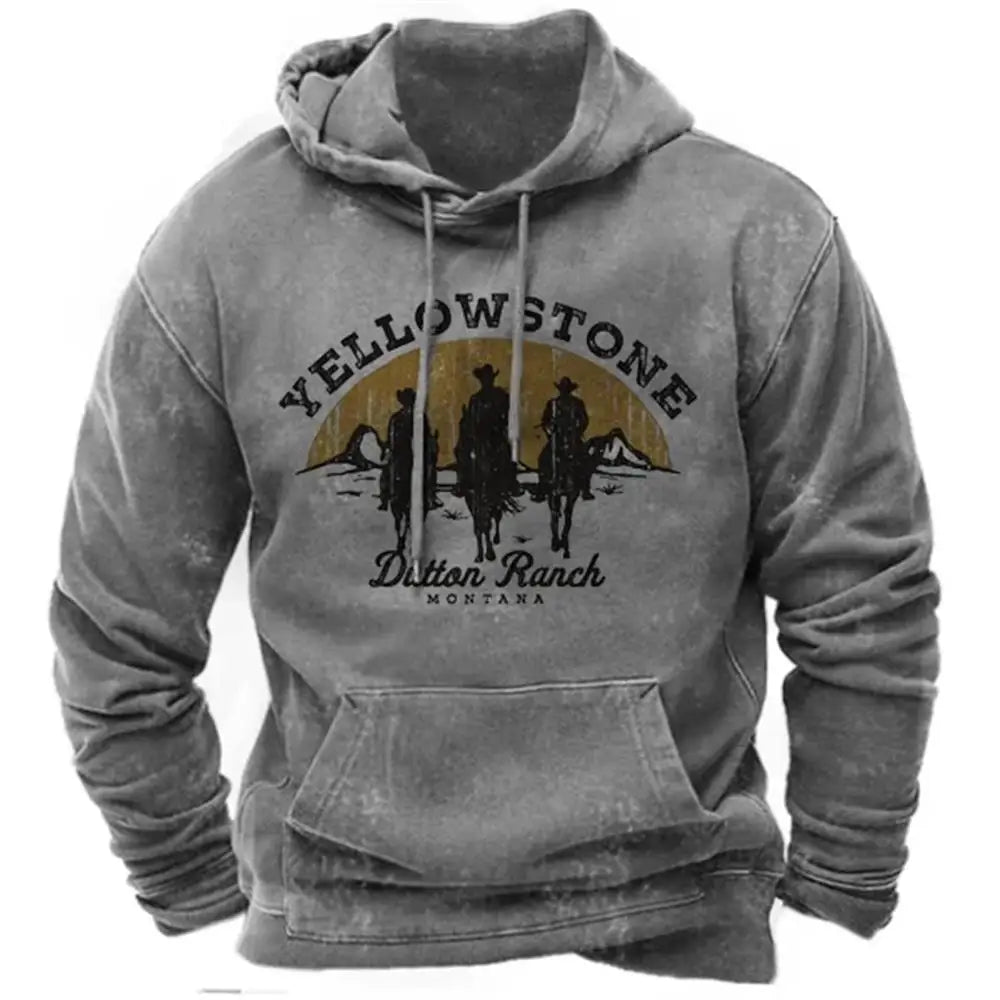Neue Hoodies Sweatshirt männer Hoodie 3D Cowboy Gedruckt Pullover Übergroßen männer Tops Männlich Yellowstone Lose Vintage Kleidung Heißer