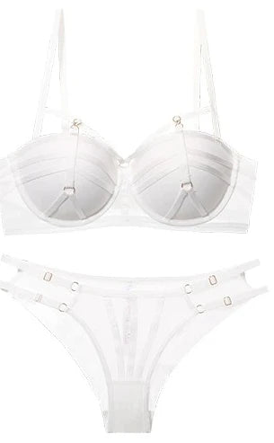 Push-up-BH-Set aus französischer Spitze für kleine Brüste, Balconette, weicher Bügel, natürlicher Push-up-Effekt, Anti-Sag-Effekt, Riemchen-Rücken, Lingerie für den täglichen Gebrauch, Komfort.