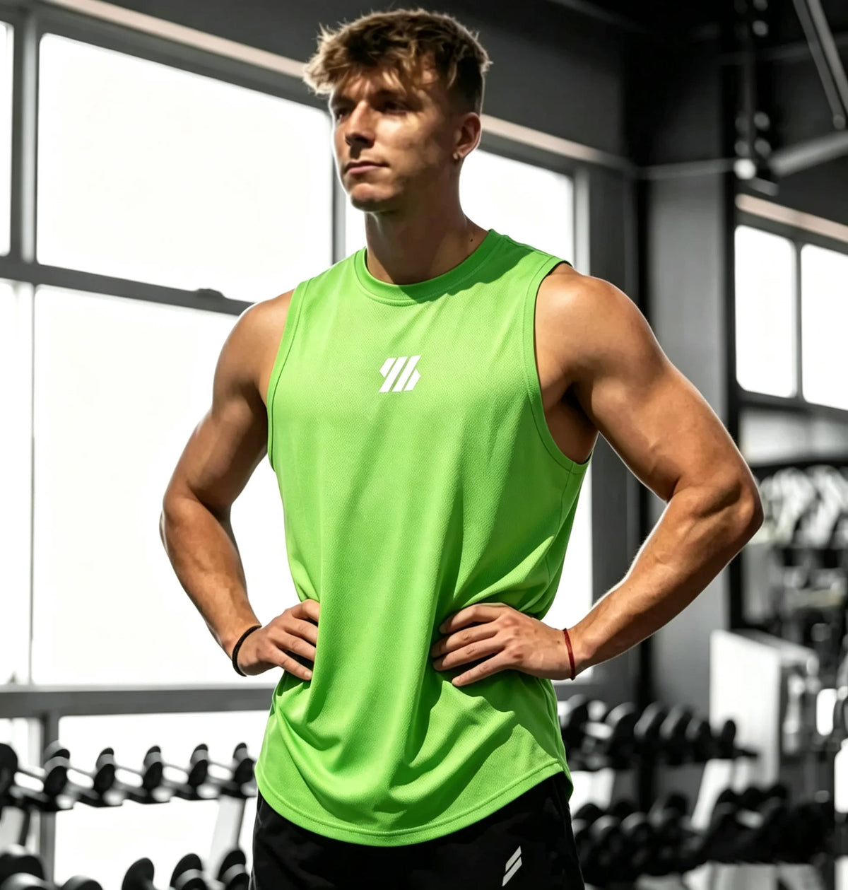 Ärmelloses T-Shirt für Herren Schnelltrocknend Fitness Bodybuilding Shirt Männliche Mode Basketball-Weste Atmungsaktives Netzgewebe Sommer Gym Tanktop für Männer