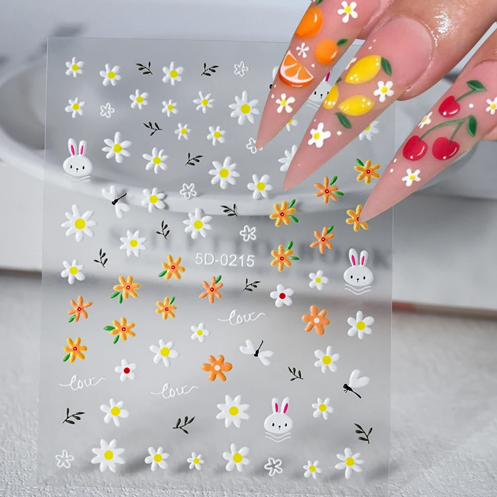 1Pc Kawaii Rote Kirsche Bogen Nail art Aufkleber Nette Sommer Obst Erdbeere Kirsche Klebe Aufkleber 8*10cm slider Nail art Dekoration