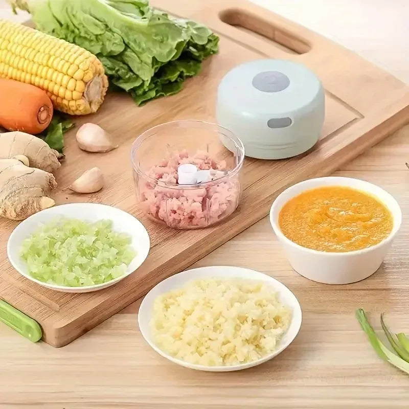 Elektrischer Mini-Knoblauchzerkleinerer 100ML/250ML Lebensmittelzerkleinerer Knoblauchpresse USB Tragbarer Kleiner Küchenprozessor für Gemüse