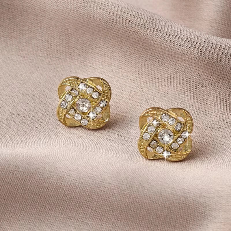 Leichte Luxus-Zirkon-Ohrstecker, einfache geometrische Kreuz-Ohrringe, exquisiter Ohrschmuck für Hochzeiten und Partys, Geschenke für Frauen C
