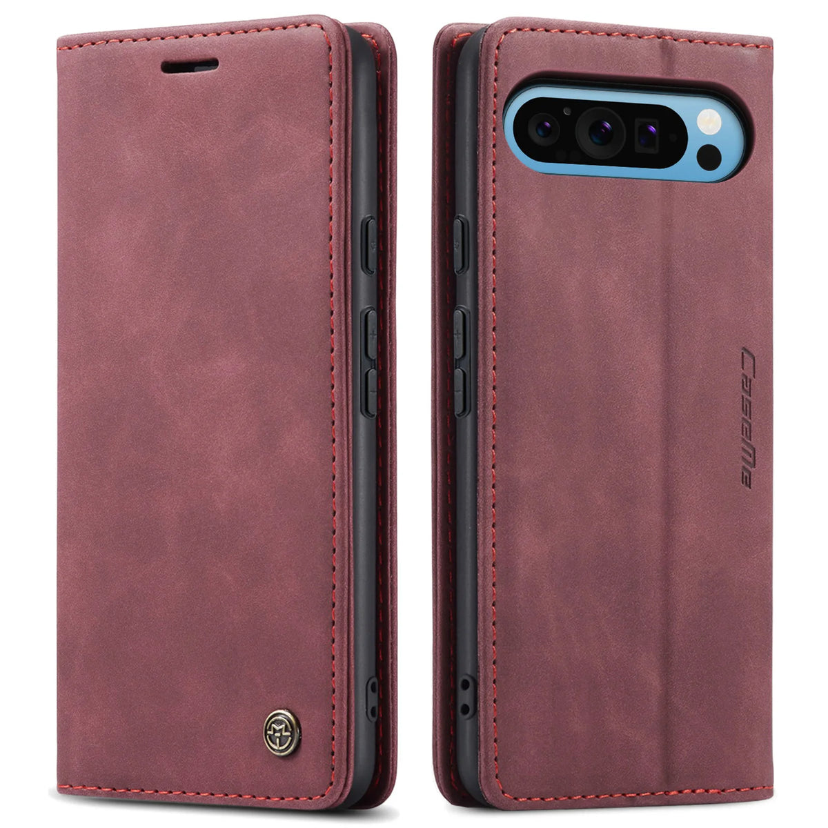 Business Retro Leder Handyhülle für Google Pixel 10 9 8 Pro XL 10A 9A 8A 7 5G Luxuriöse Magnetische Flip-Kartenfach-Brieftaschenhülle
