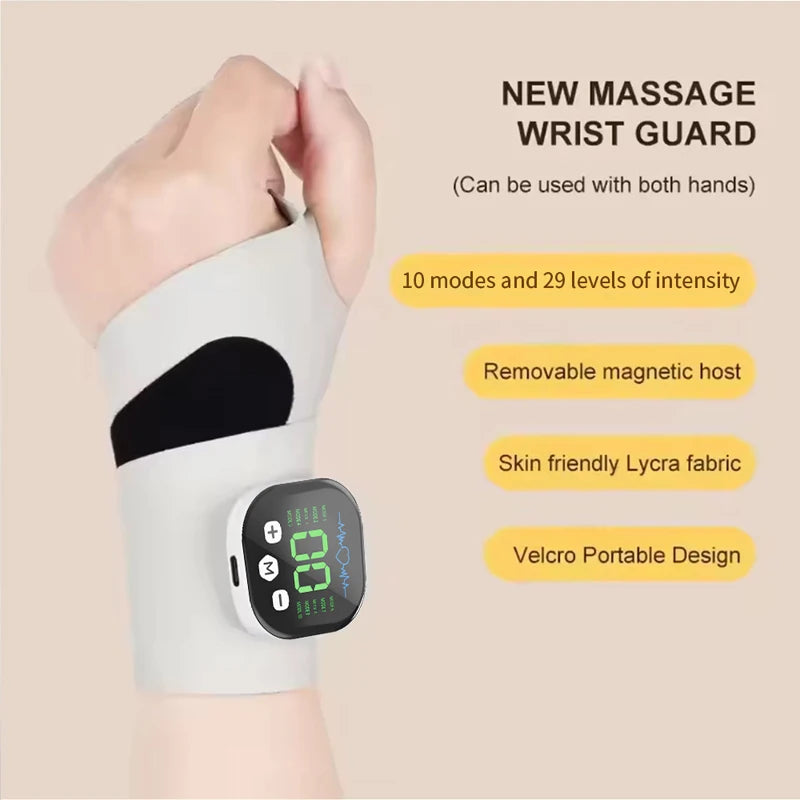Elektrisches kabelloses Handgelenk-Massagegerät, Vibration lindert Tenosynovitis, Massagegerät, Handgelenkstütze, Unterstützung für Karpaltunnel-Ermüdungsentlastung