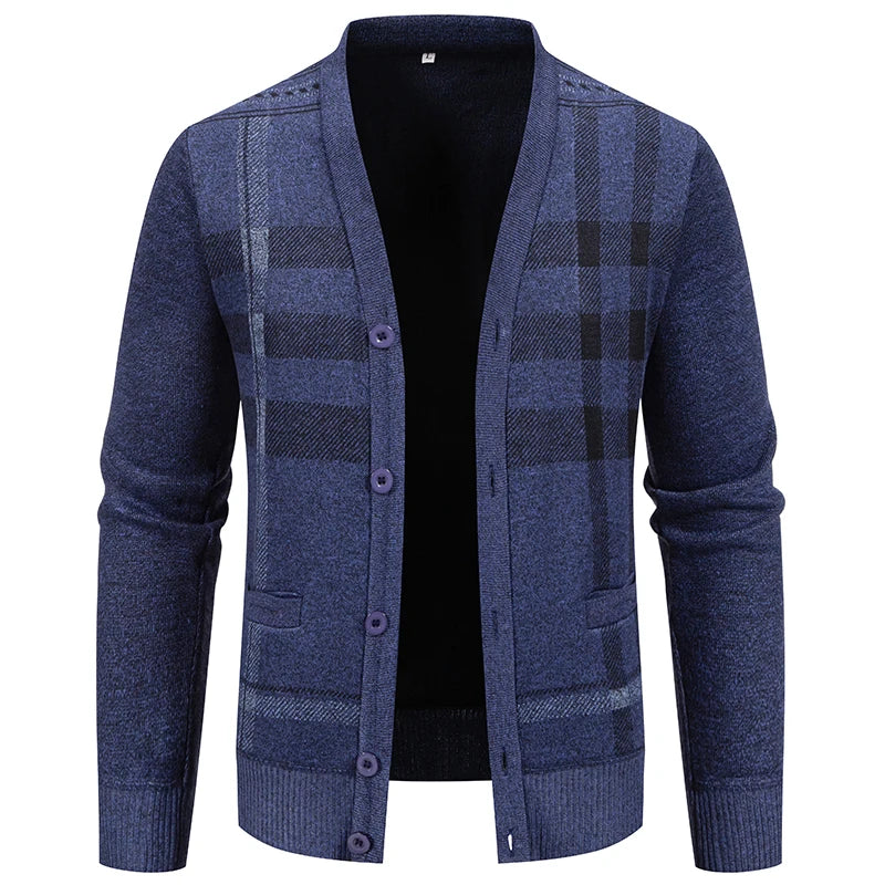 Herren Casual Strickjacken V-Ausschnitt Herren Herbst Winter Kleidung Knopfleiste Cardigans Herren Strickpullover Oberbekleidung