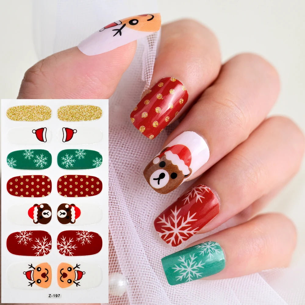 14 Tipps Full Wrap Nagellack Aufkleber Selbstklebende einfarbige Gel-Nagelstreifen Kunst Aufkleber Nicht halbgehärtete DIY Nageldekorationen