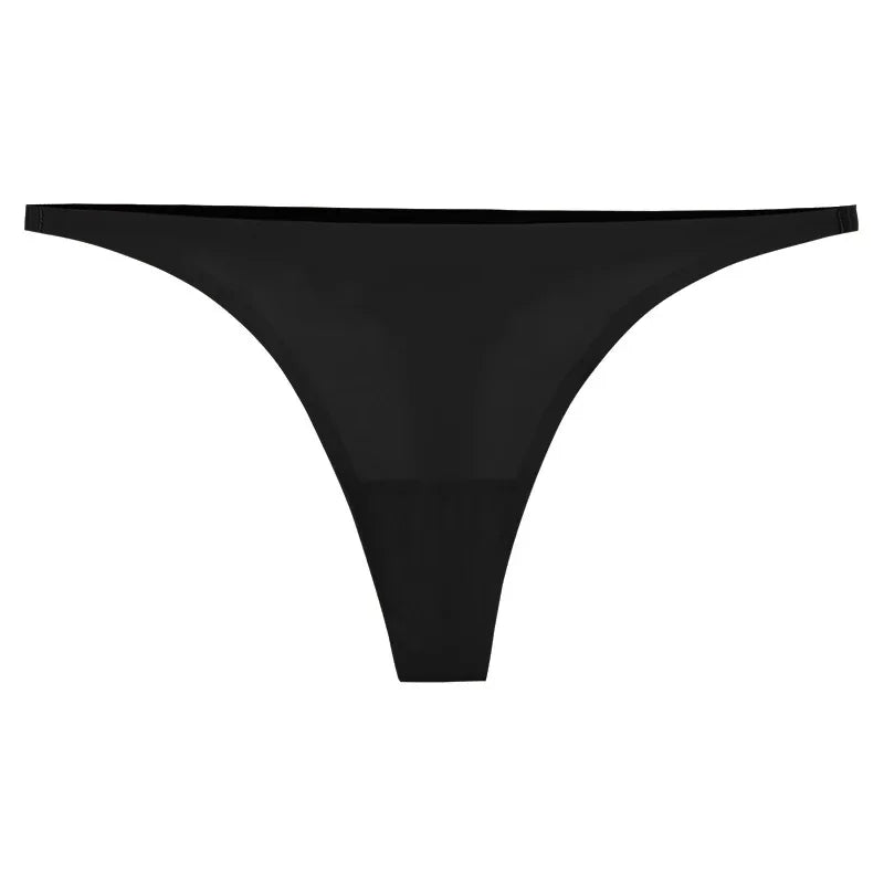 1/3/6Pcs Eis Seide Nahtlose Tangas Höschen für Frauen Sexy V-Taille G-String Bikini Weibliche weiche Atmungsaktive Unterwäsche