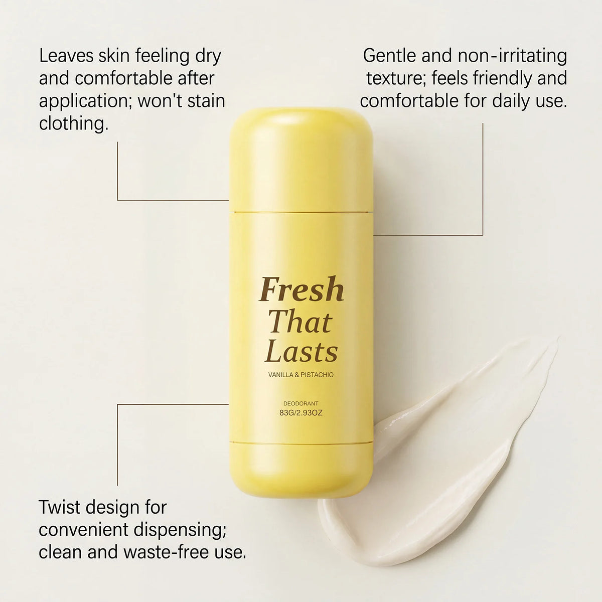 Duft-Deodorant Antitranspirant-Stick, Täglicher Achsel-Deodorant mit Langanhaltender Frischer Duftnote Reduziert Körpergeruch für Männer & Frauen