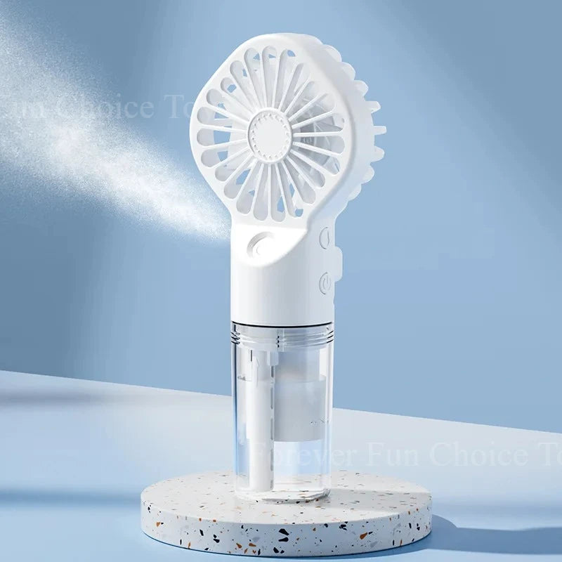 3-in-1 Ventilator Klimaanlage LED-Licht Tragbarer Luftbefeuchter Klimaanlagen-Ventilator für Outdoor und Reisen Handgehaltener Eispack-Sprühventilator