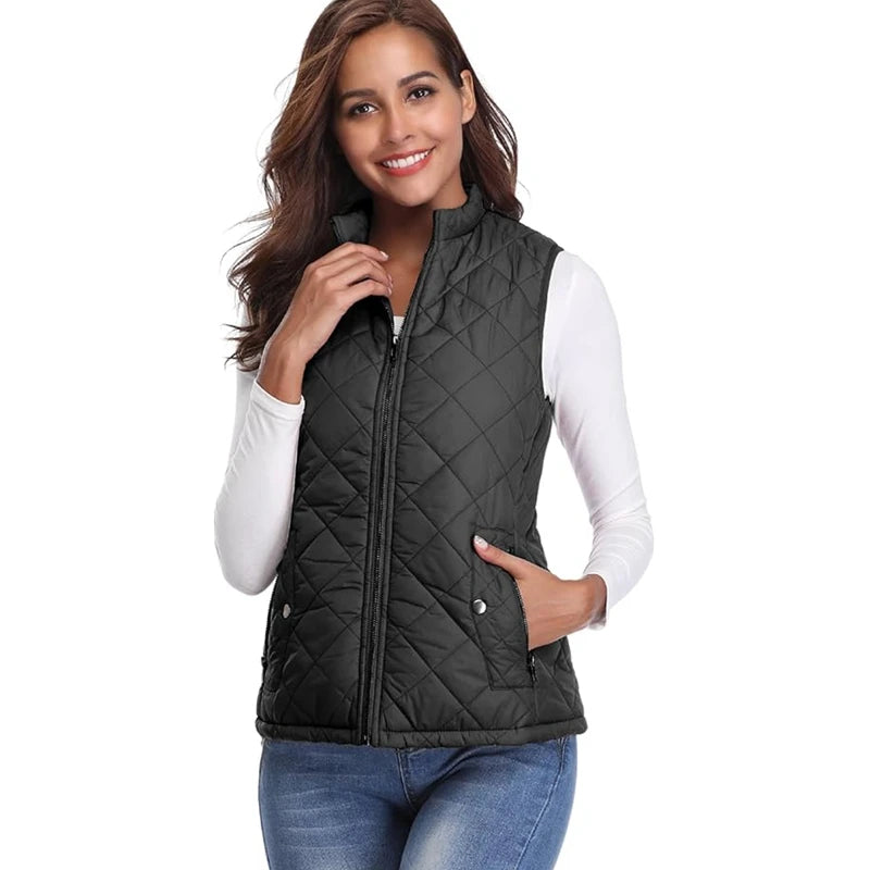 Frauen Warme Freizeit weste Herbst und Winter Baumwolle Vestsuit mädchen Flexible Thermische Winter Warme Jacke Weste