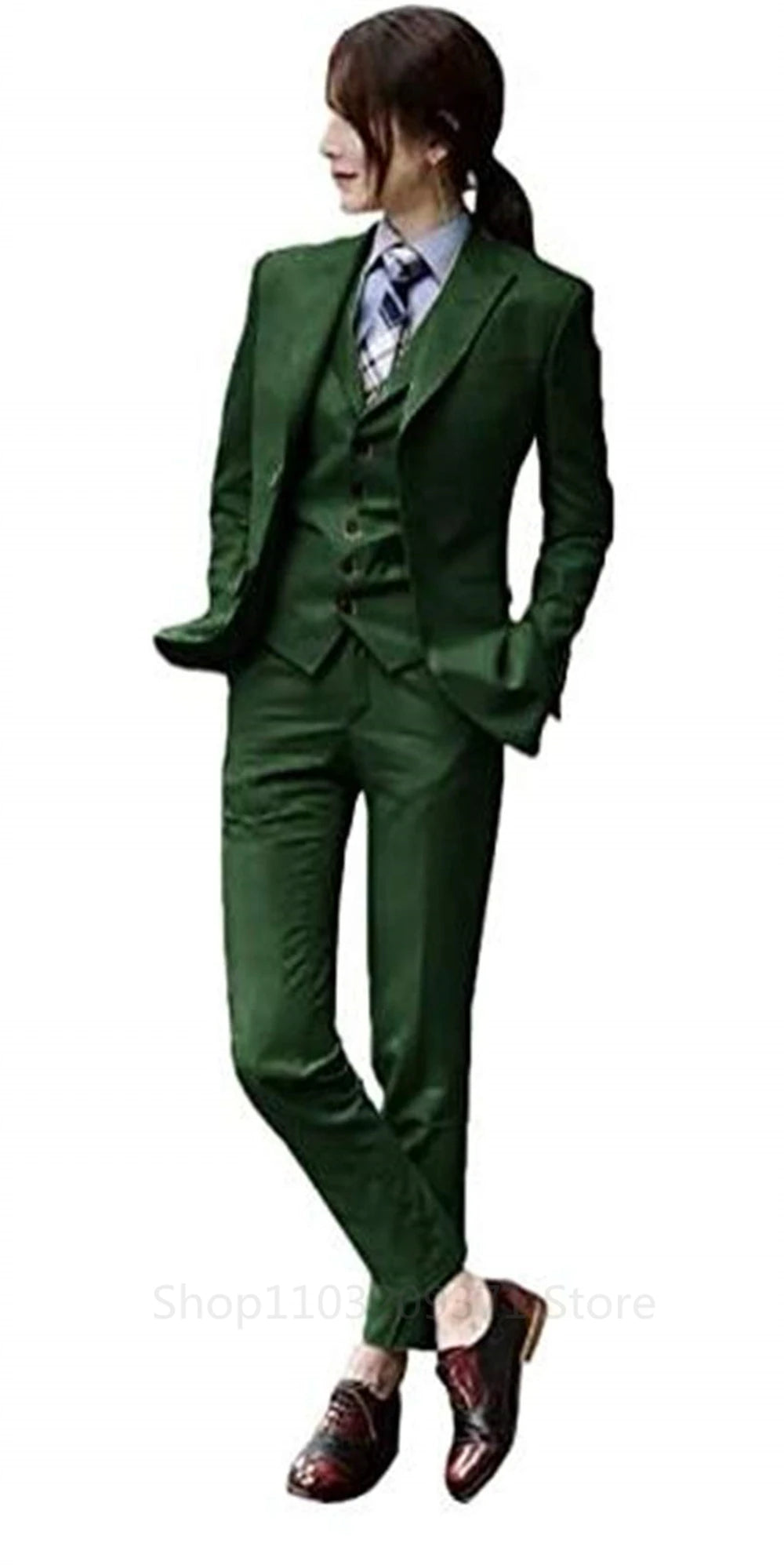 Königsblau 3 Stück Frauen Anzüge Mode Blazer Set Hochzeit Smoking Party tragen Business Casual Hosen anzüge formelle Frauen Anzüge Büro