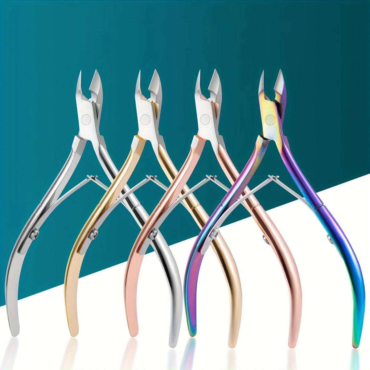 1 Stück bunte Scherenzange, Clipper-Zange, bunter Nagelhaut-Entferner für abgestorbene Haut, transparentes Nail-Art-Werkzeug für Schönheitssalon
