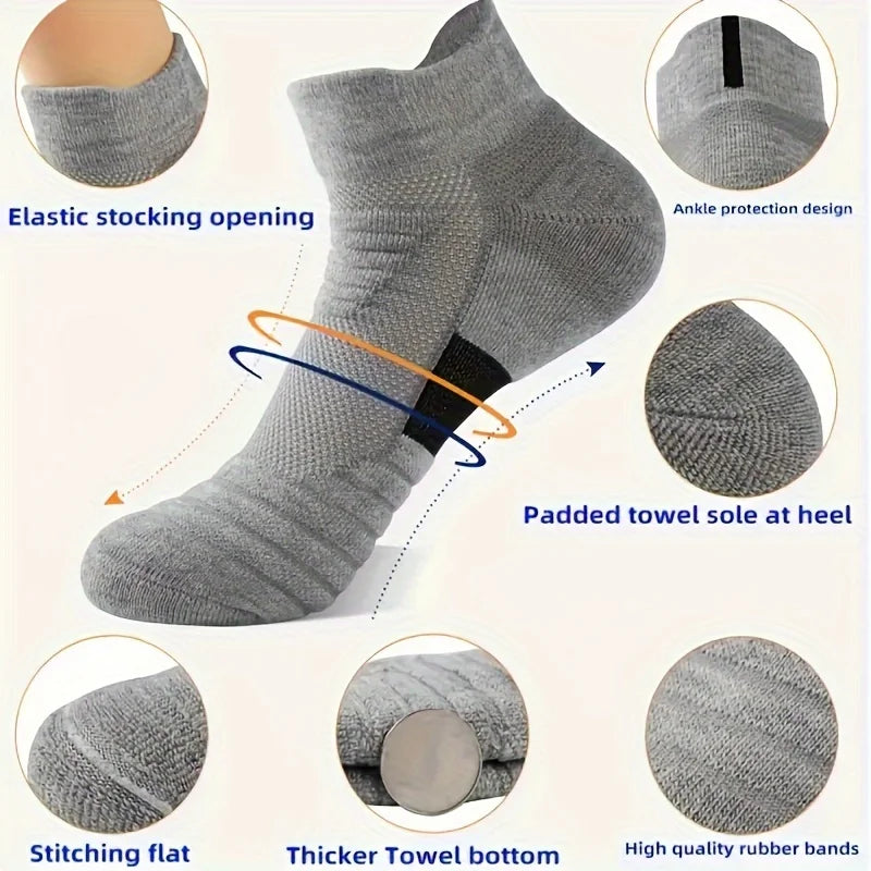 HSS 6/3/1 Paar neue Männer Sport Laufen Fitness Flug kurze Röhre Socken Damen Handtuch unten Basketball Socken einfarbig schwarze Socken