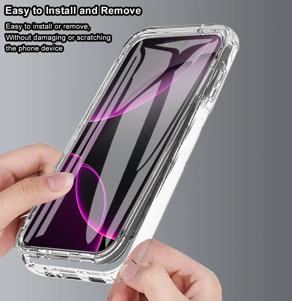 360 °   Ganzkörper-Schutzhülle, doppelseitig, transparent, für iPhone 17, Air 16 E, 15 14 Plus, 13 12 Mini 11 Pro Max, stoßfeste Abdeckung