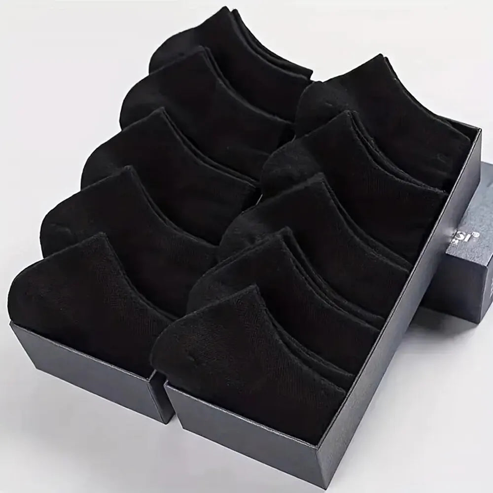 10 Paar Herren-Bootssocken, atmungsaktiv, schweißabsorbierend, einfarbig, reife, atmosphärisch, hochwertige Herren-Sport-Business-Socken