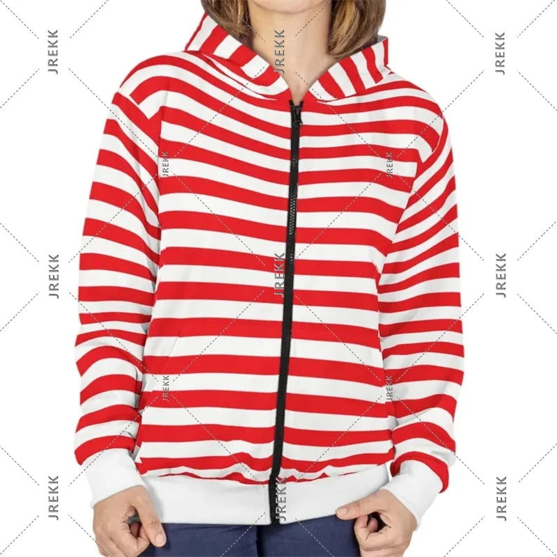 2025 Essentials Kapuzenpullover mit Reißverschluss, gestreift, klassische Mode, Streetwear, Kapuzenmantel, satte Farbauswahl, Frühling, lässig, lockeres Sweatshirt