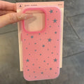 Entzückende Stern-Süßigkeitsfarben-Handyhülle für iPhone 17 Air 16 15 14 13 Pro Max 11 12 X XR XS Max 16E 7 8 Plus 2 IN1 Soft Matte Cover