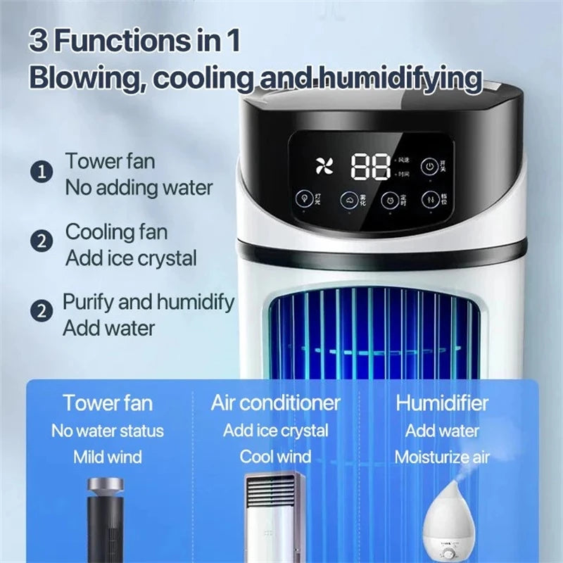 Tragbare Klimaanlage, USB-Mini-Klimaanlage, Luftkühler, Ventilator, Wasserkühlung, Klimaanlage, Luftkühler für Zuhause und Büro
