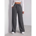 Plus Size Damen-Jogginghose mit hoher Taille, gerade, einfarbig, lässig, vielseitige Hose, modische, lässige Sporthose