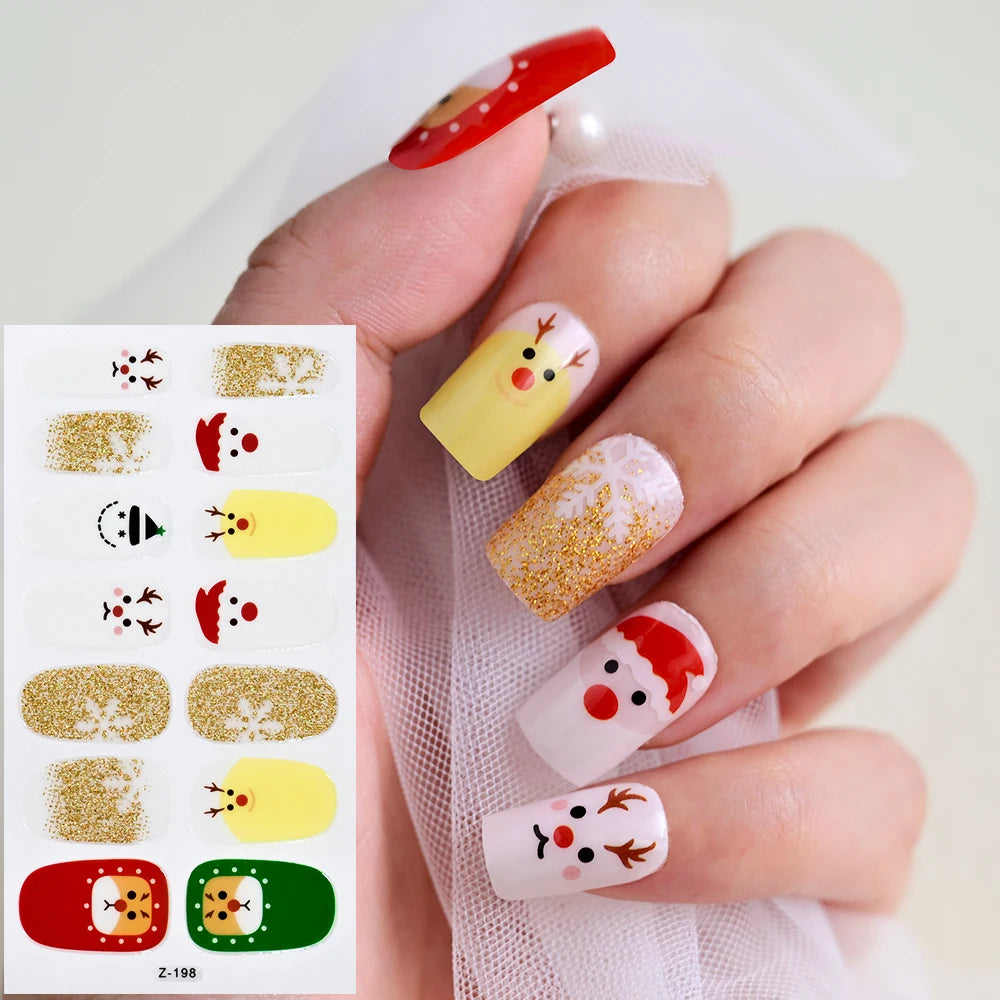 14 Tipps Full Wrap Nagellack Aufkleber Selbstklebende einfarbige Gel-Nagelstreifen Kunst Aufkleber Nicht halbgehärtete DIY Nageldekorationen