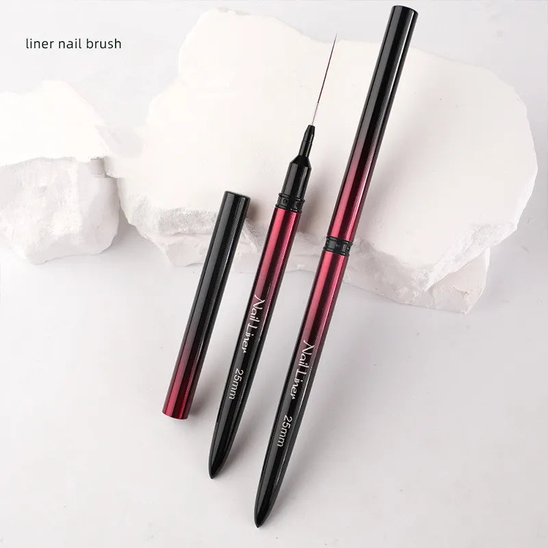 6/9/12/15/18/25mm Nail Art Liner Pinsel Gel-Nagelpinsel Gel-Nagellack Malerpinsel Zeichnen Nagelkunst Design Pinselstift