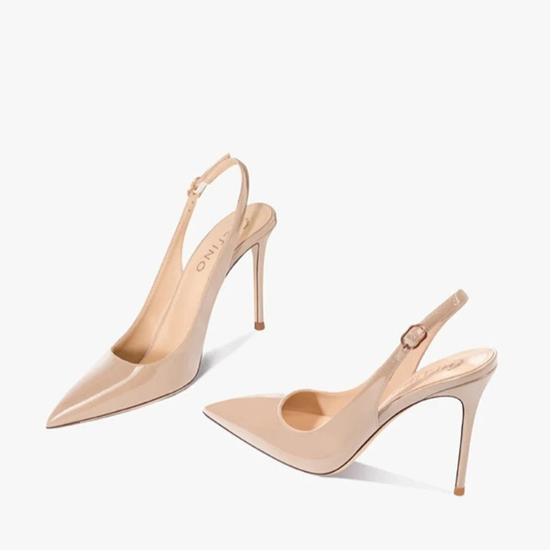 Sexy Ultra-High Heels Spitze Sandalen Elegante Sommer Patent Leder Hosenträger High Heels Trendy Kleid Bankett Damen Schuhe