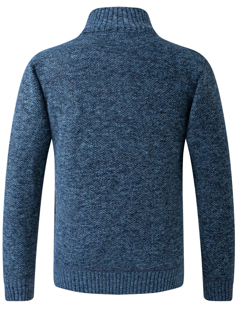 Herren Stehkragen Pullover neue Strickjacke in Herbst und Winter koreanische Version der schlanken einfarbigen Pullover Jacke