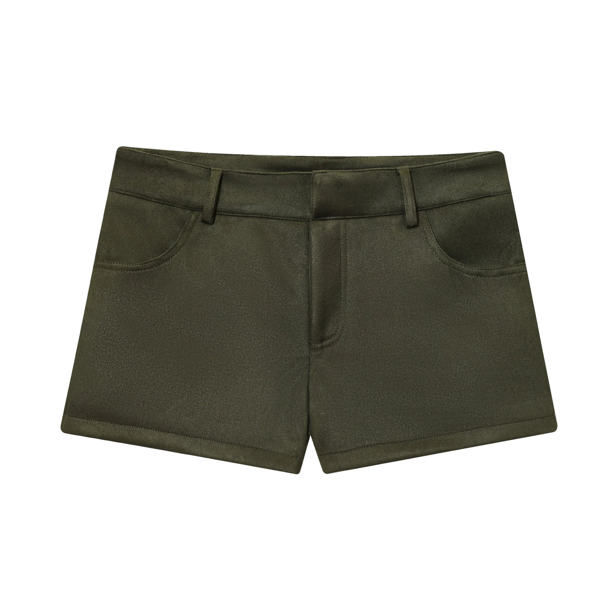 KONDALA Büro Dame Chic Grün Wildleder Frauen Anzüge V-ausschnitt Langarm Lose Blazer Breite Bein Shorts Mode 2025, Herbst Winter Anzug