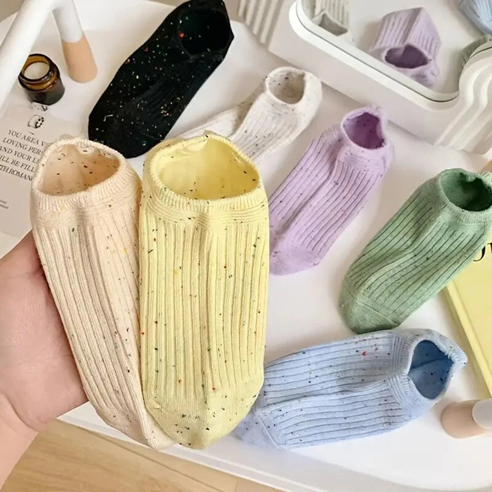 5 Paar Herrensocken, hochwertige Frühlings- und Herbstverdickte, atmungsaktive Bootssocken, niedrig geschnittene Socken mit flachem Mund, Freizeitsocken für Herren