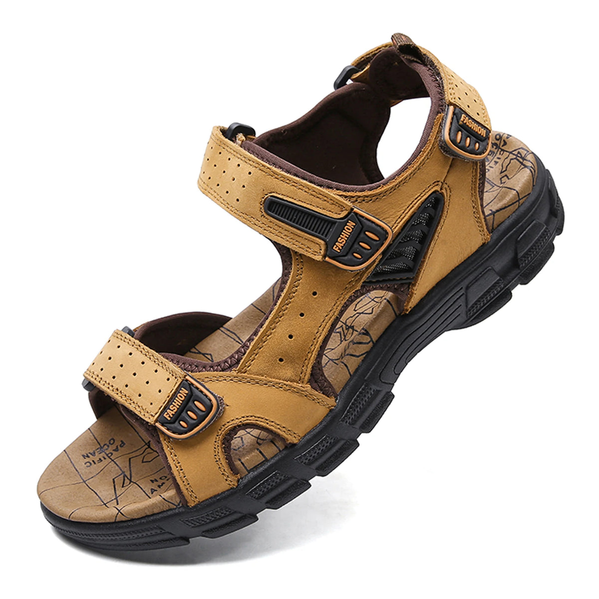 Sommer-Trekkingsandalen für Herren aus Leder/Wandersandalen – EU-Größen 40–45