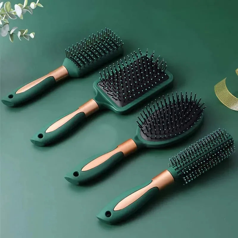 Ovaler runder Kopfhautmassage-Luftkissenkamm, antistatisches Peeling-Werkzeug für Salon SPA, Haarstyling