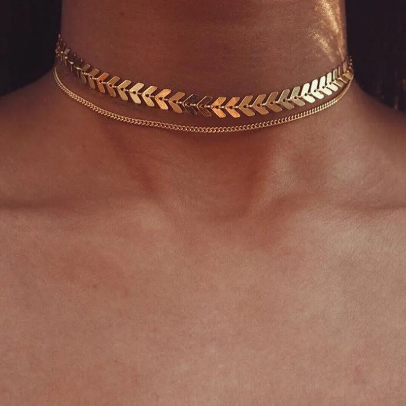 Aihua Minimalistische Halskette mit rundem Stab-Anhänger für Frauen, Schlüsselbein-Halskette, lange Kette, Modeschmuck, Statement-Geschenke für Mädchen