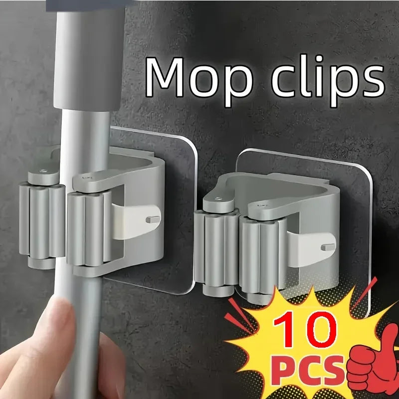 Wand Besen Haken Küche Zubehör Selbst-klebe Mopp Halter Besen Ständer Wand Montiert Shampoo Halter Kehr Pinsel Haken