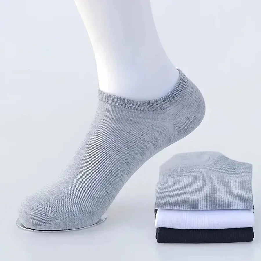 5 Paar Herren-Bootssocken, Business, Sport, Schweißabsorption, reif, Sommer, Herbst, einfarbig, kein Pilling, vielseitige Söckchen